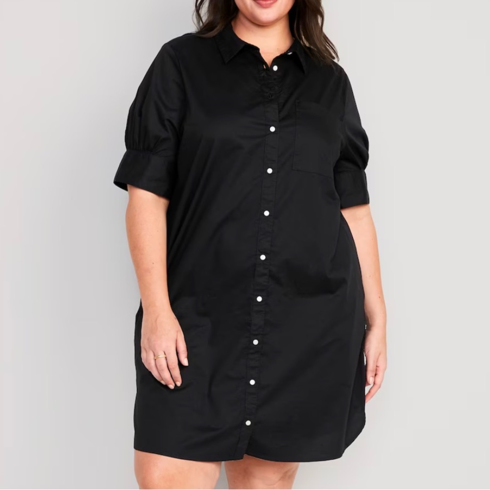Old Navy Dress Mini Short Puff Sleeve Babydoll NEW
